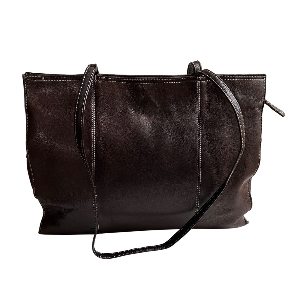 Elegant Brown Leather Tote Bag